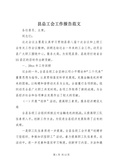 县总工会工作报告范文.docx