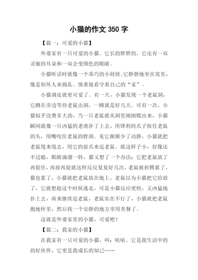 小猫的作文350字.docx