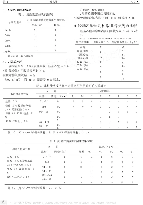 羟基乙酸在化学清洗中的应用