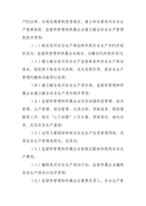 大唐国际发电股份有限公司安全生产责任制管理规定.docx