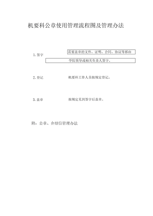 大学公章使用管理流程图及管理办法