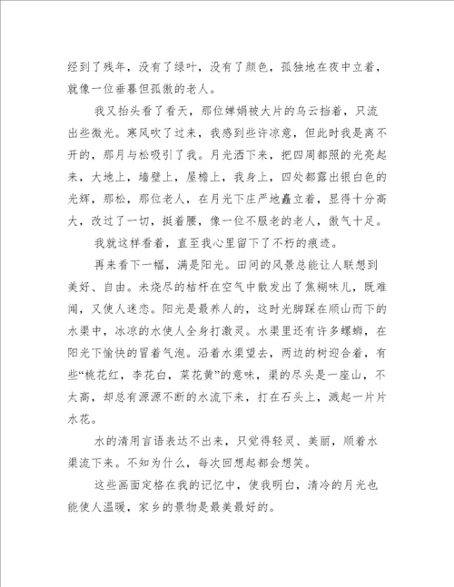 定格在记忆里的画面作文定格在记忆里的画面作文优秀