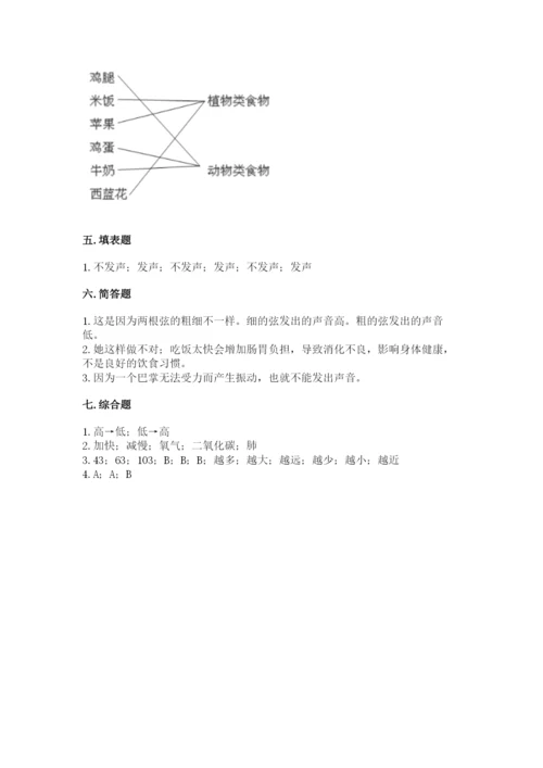 教科版四年级上册科学期末测试卷【考点提分】.docx