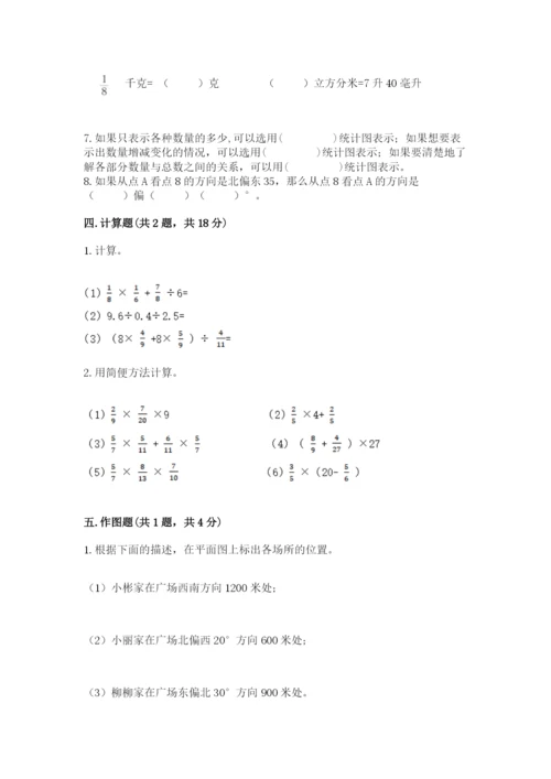 六年级数学上册期末考试卷及完整答案（历年真题）.docx