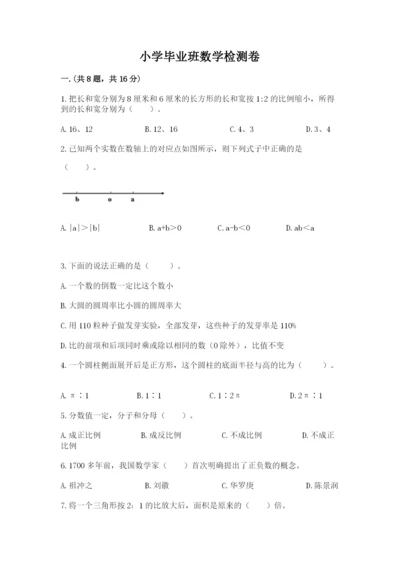 小学毕业班数学检测卷【全国通用】.docx
