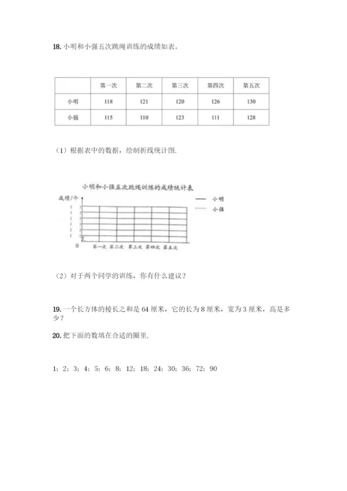 人教版五年级下册数学应用题专项练习及答案【全国通用】.docx