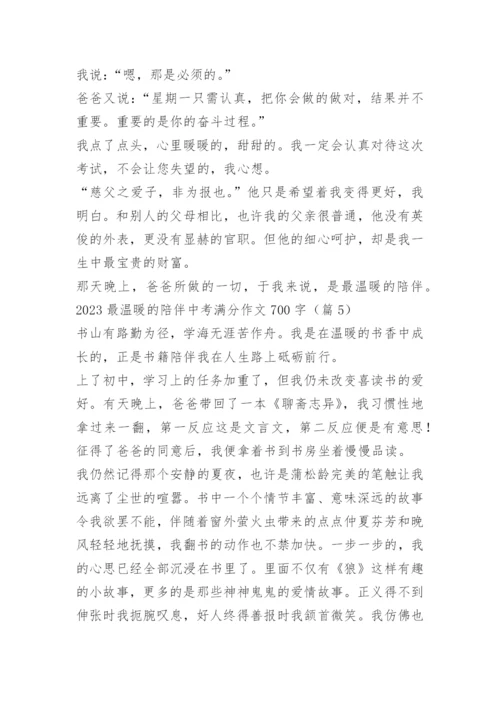 2023最温暖的陪伴中考满分作文700字.docx