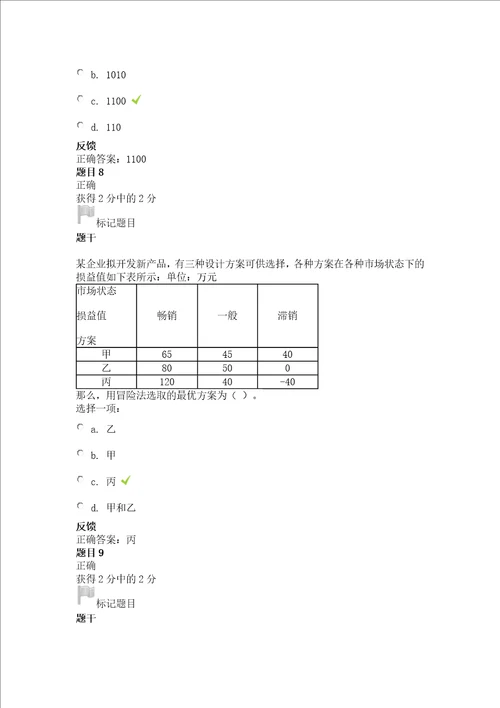 管理学形考任务二答案