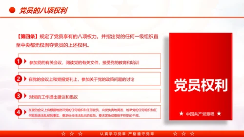 中国共产党章程党章党规学习解读PPT模板