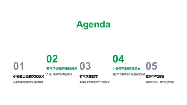 小暑节气教育法PPT模板