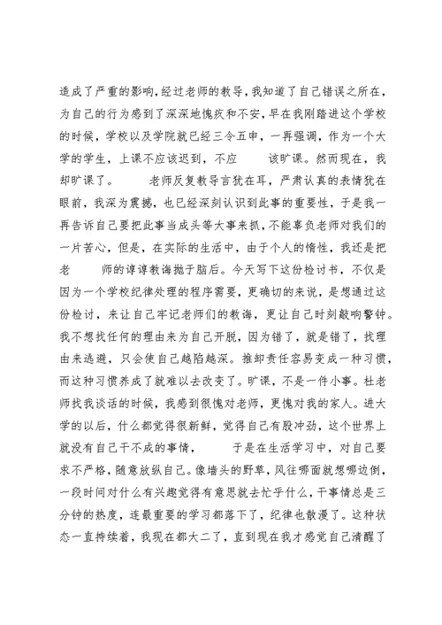 工作上犯错误的检讨书 1