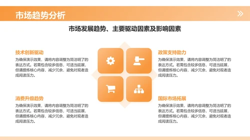橙色3D风市场分析报告PPT模板