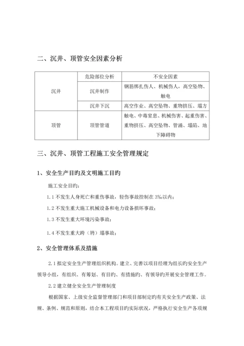 沉井顶管关键工程安全专项综合施工专题方案.docx