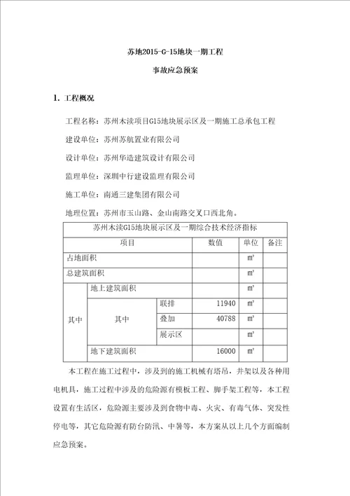 木渎工程应急预案