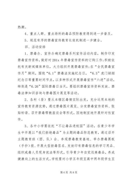 社区禁毒宣传工作计划.docx