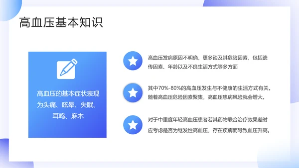 插画风预防高血压知识科普PPT模板