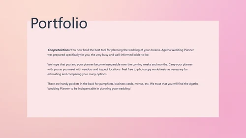 清新婚礼策划婚庆公司宣传动态PPT模板