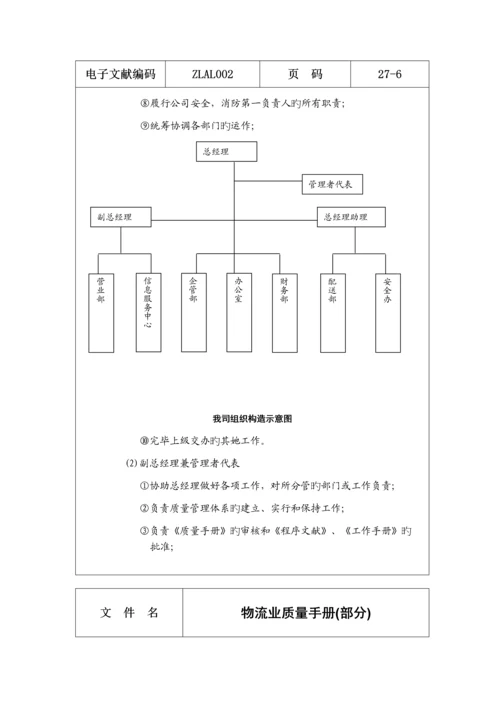 物流公司质量标准手册.docx