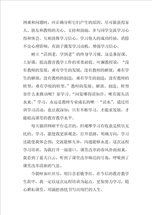 上课技能远程培训学习总结1