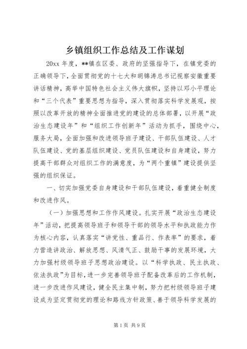 乡镇组织工作总结及工作谋划_1.docx