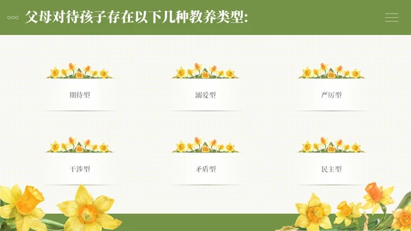 小清新绿色系简约向日葵花卉好妈妈胜过好老师读书分享ppt
