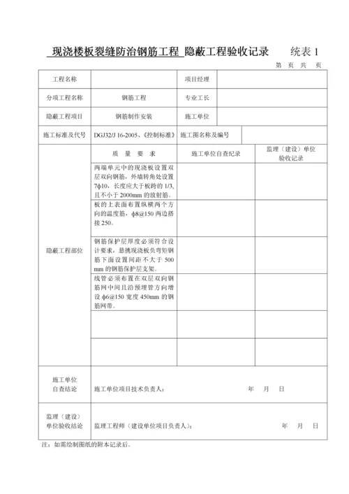 江苏省《住宅工程质量通病防治验收资料》.docx