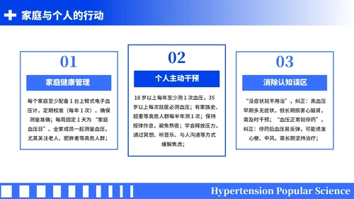 蓝色简约风全国高血压日科普PPT模板