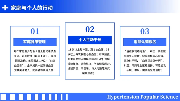 蓝色简约风全国高血压日科普PPT模板