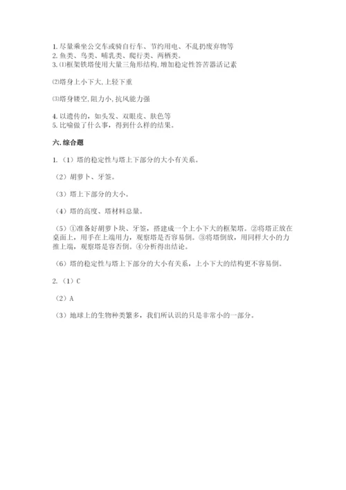 教科版六年级下册科学期末测试卷带下载答案.docx