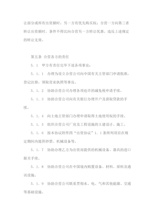 中外合资经营企业合同.docx