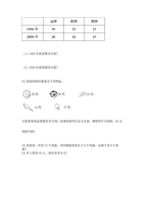 二年级上册数学应用题100道及完整答案【有一套】.docx