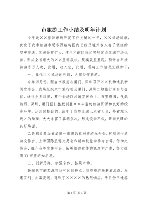 市旅游工作小结及明年计划 (3).docx