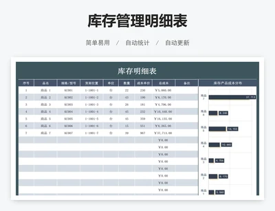 库存管理明细表