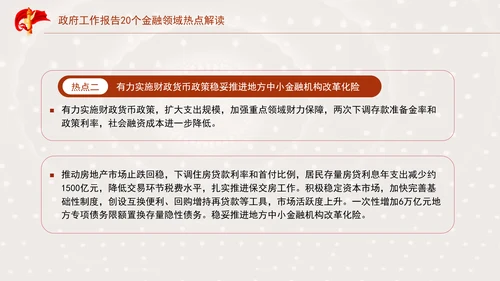 学习2025年全国两会20个金融领域热点党课ppt