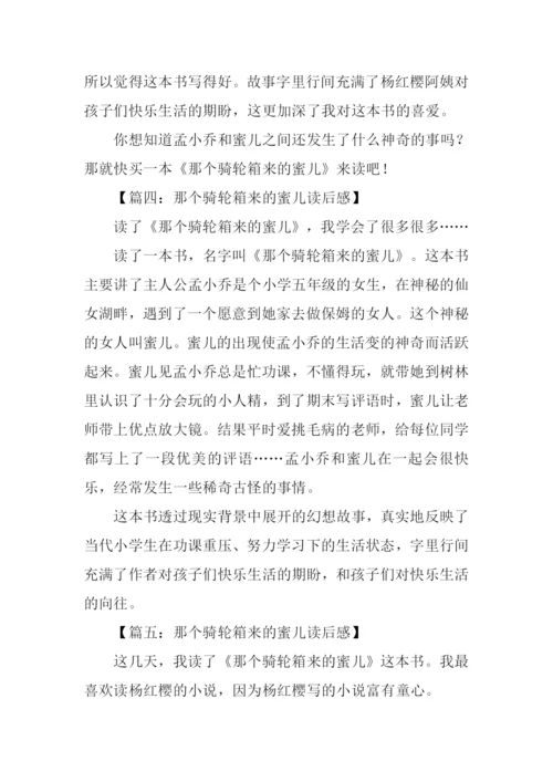 那个骑轮箱来的蜜儿读后感300字.docx
