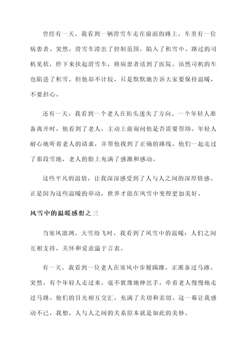 风雪中的温暖感想