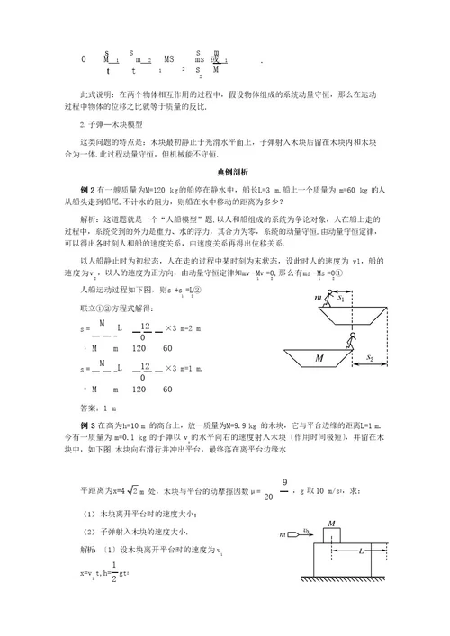 高中物理必备知识点动量守恒定律及其应用总结