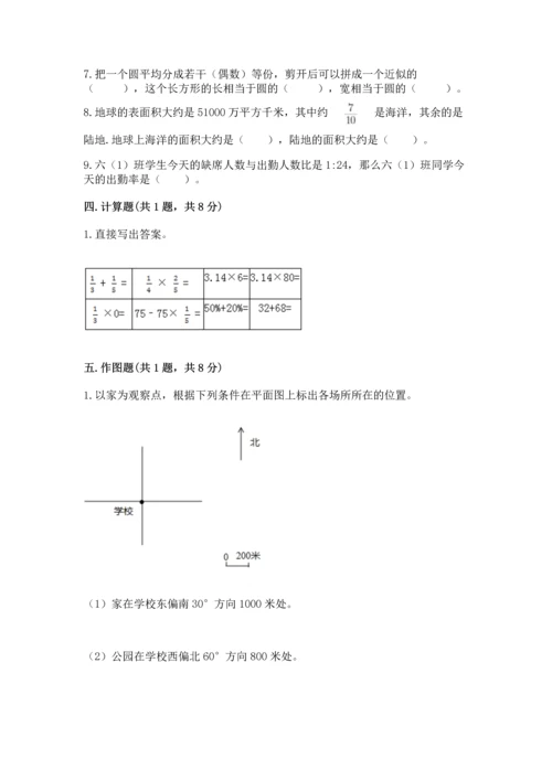 人教版六年级上册数学期末测试卷完美版.docx