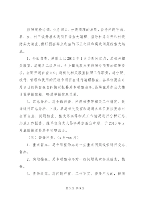 县民政局“雁过拔毛”式腐败专项整治方案.docx