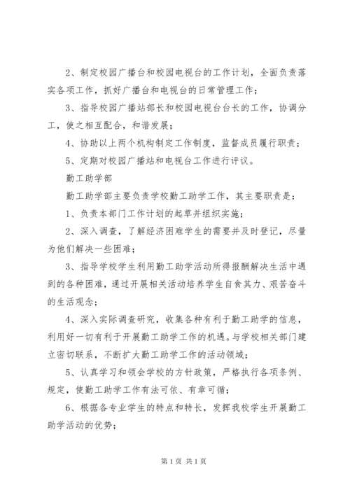 学校团委会机构设置及干部职责.docx