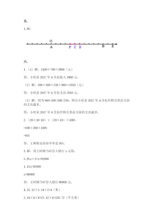 小升初数学综合模拟试卷及参考答案【综合卷】.docx