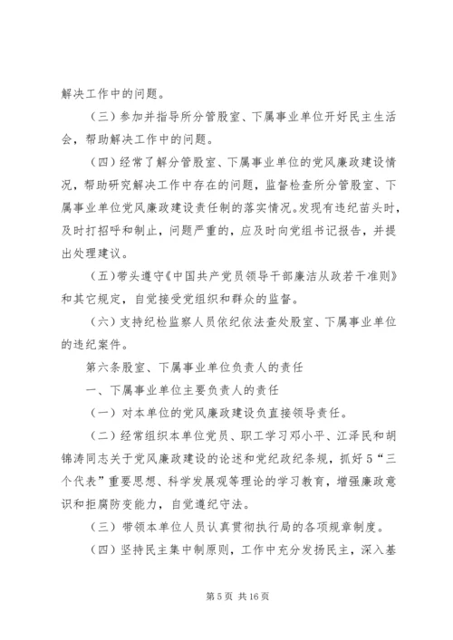 人力资源和社会保障局党风廉政建设制度1.docx