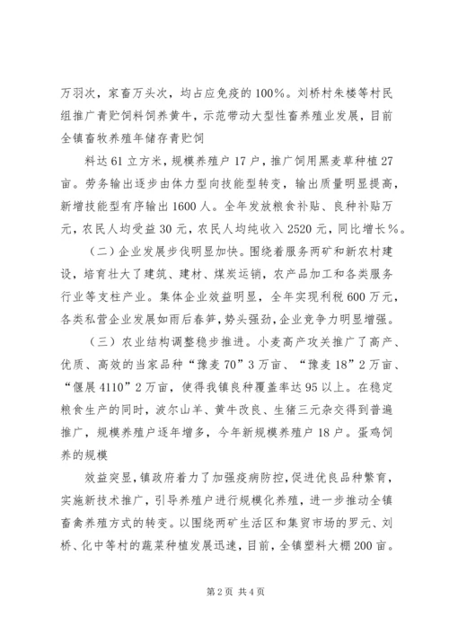 乡镇某年工作总结和某年工作计划的报告.docx