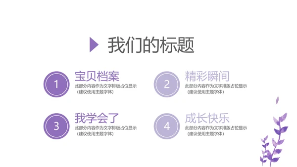 紫色气质小清新旅行电子相册PPT动态模板