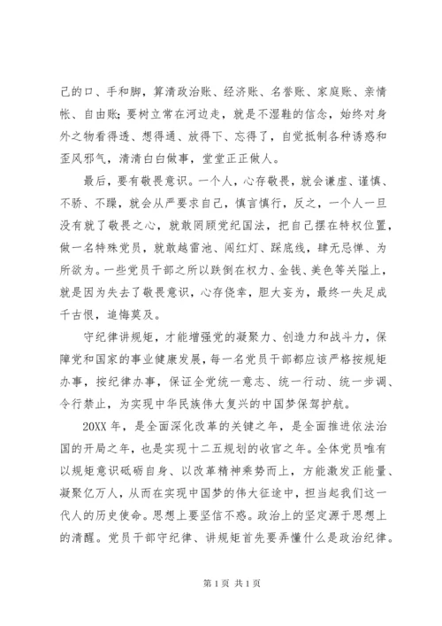领导干部严守政治纪律政治规矩心得体会 (2).docx