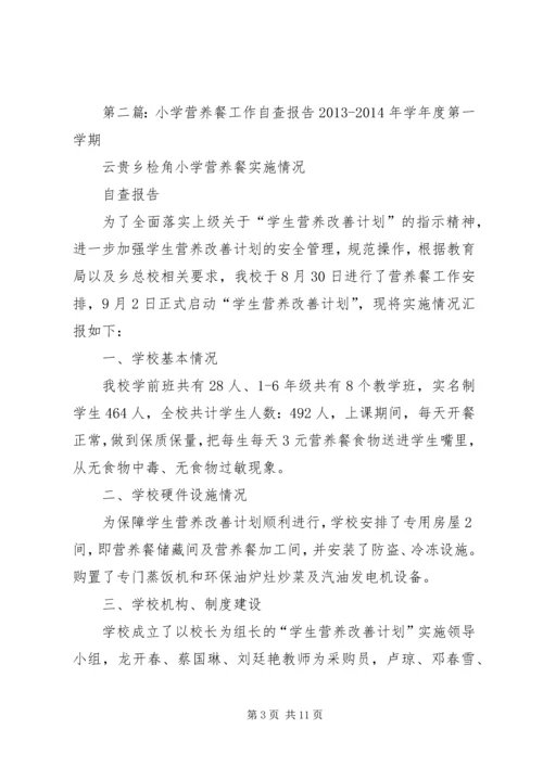 大岔小学营养餐工作自查报告.docx
