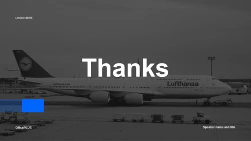 黑色商务航空运输PPT主题