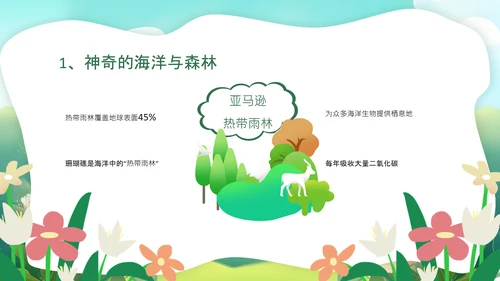绿色插画风我们的地球妈妈PPT