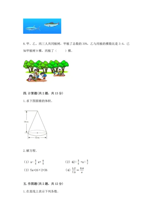 最新人教版六年级下册数学期末测试卷含答案【新】.docx