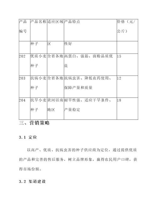 河南种业营销方案